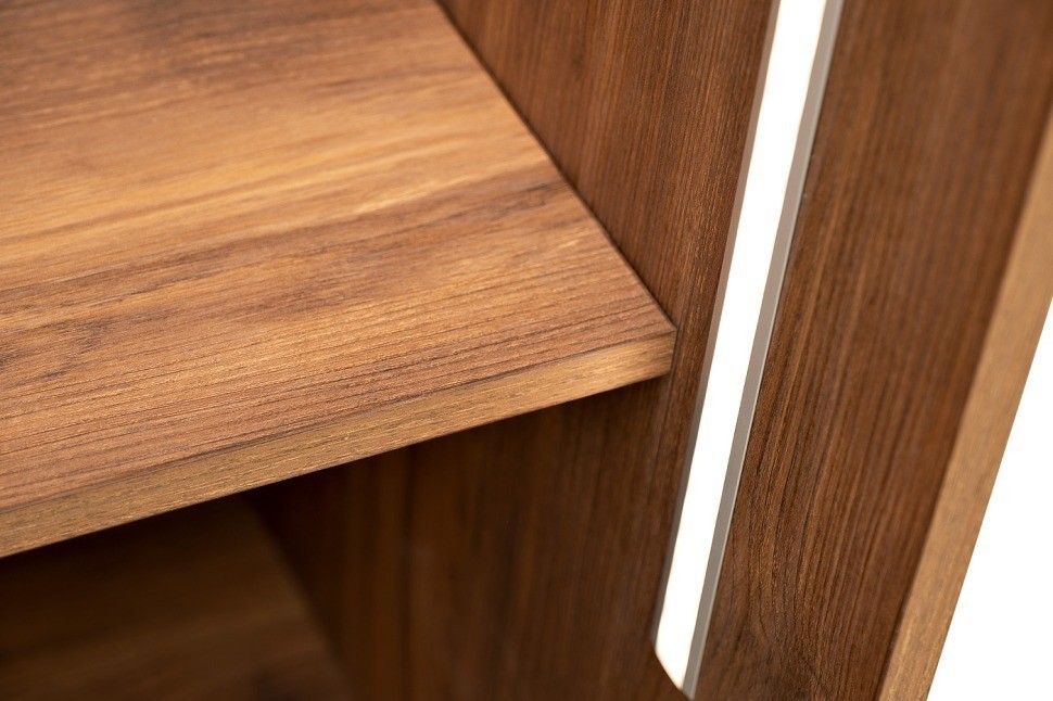 Шкаф Alto пенал c вешалкой,цвет дуб Барокко, дверце стекло 50*57*228.5см (TT-00012806)