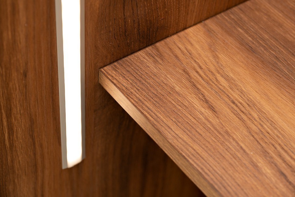 Шкаф Alto пенал c вешалкой,цвет дуб Барокко, дверце стекло 50*57*228.5см (TT-00012806)