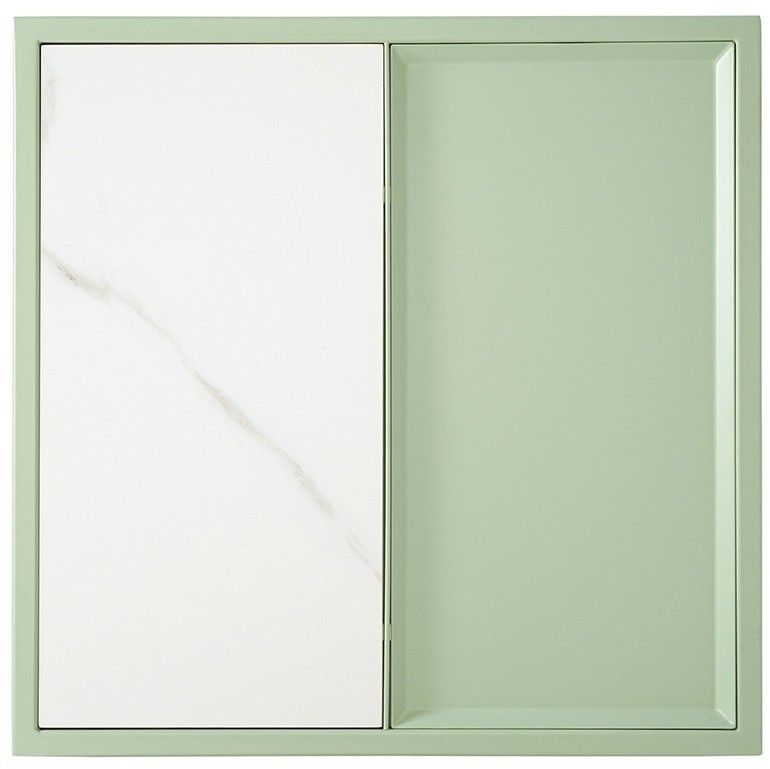 Столик кофейный mayen, 45х45 см, белый/зеленый (76066)