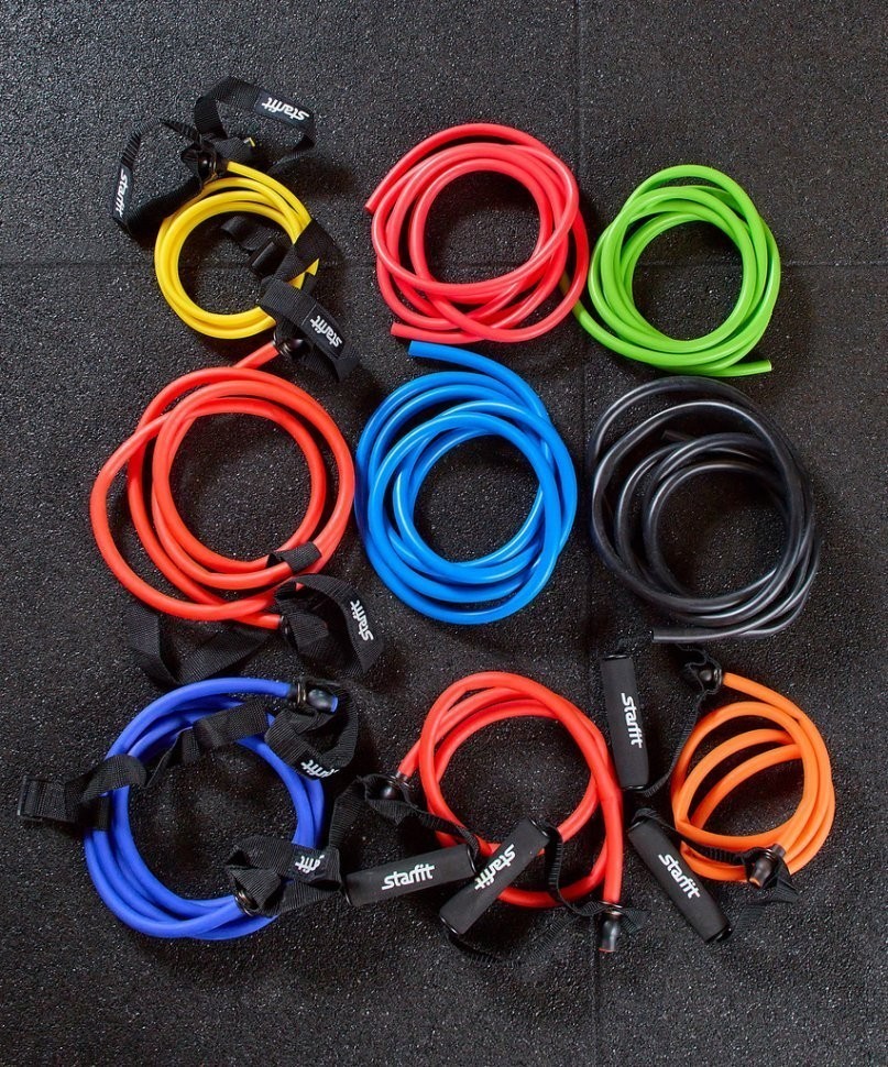 Эспандер лыжника-пловца BASEFIT ES-901, 4х14х2200 мм, 6 кг, синий (1483965)