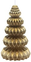 Свеча декоративная origami золотого цвета из коллекции new year essential, 19 см (78357)