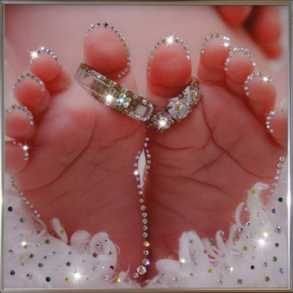 Картина Семейное счастье с кристаллами Swarovski (1275)