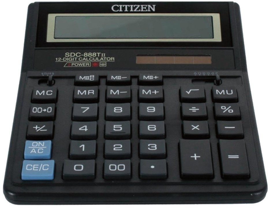 Калькулятор настольный Citizen SDC-888TII 12 разрядов 250004 (64923)