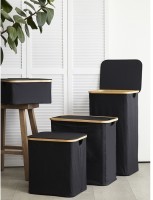 Корзина для белья с двумя отделениями neat twin, 53,5х33х53 см, черная (77875)