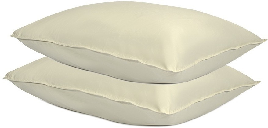 Набор из двух наволочек из сатина серо-бежевого цвета с брашинг-эффектом из коллекции essential, 50х70 см (76092)