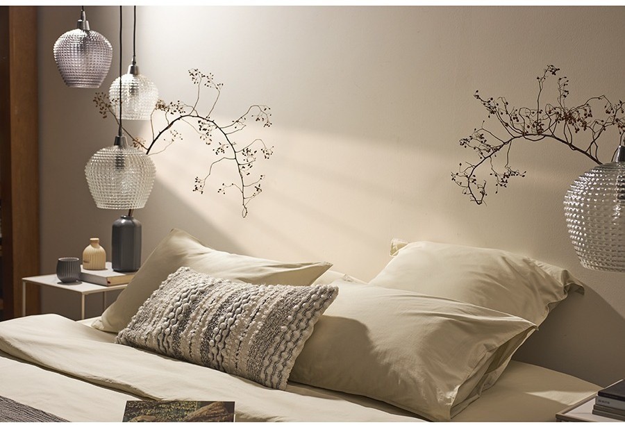 Набор из двух наволочек из сатина серо-бежевого цвета с брашинг-эффектом из коллекции essential, 50х70 см (76092)