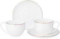 Чайный набор lefard &quot;кристал'' голд на 2 пер. 4 пр. 250 мл (414-057)