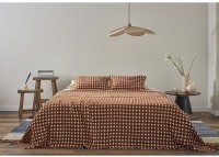 Покрывало из хлопка polka dots карамельного цвета из коллекции essential, 230х250 см (76941)