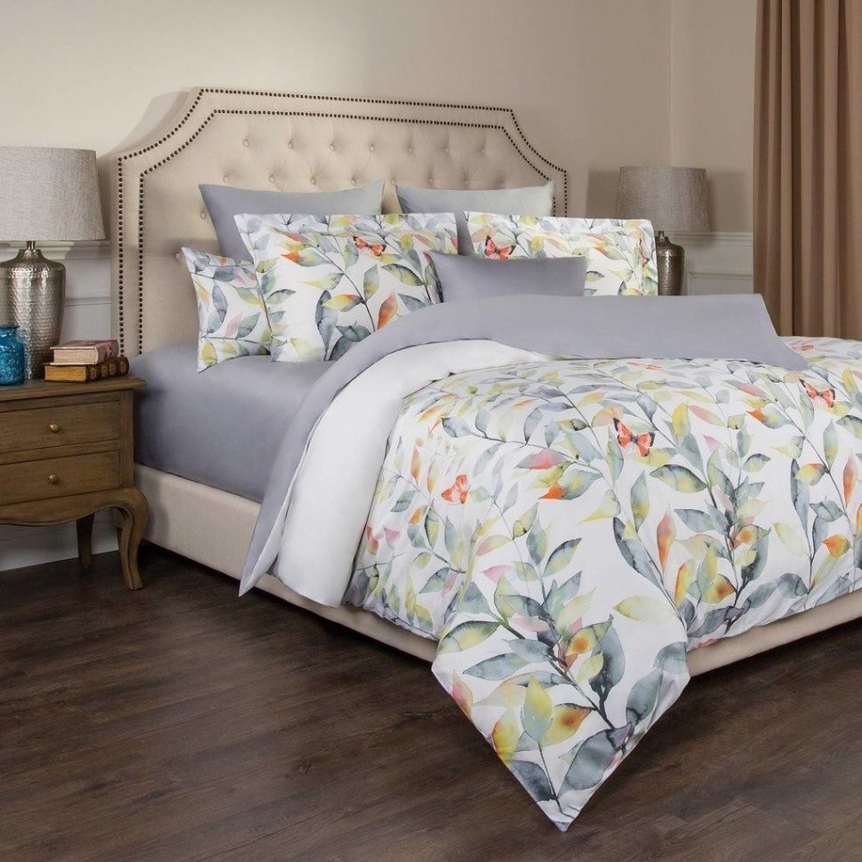 Кпб 2-х сп "гармоника",хлопок 100%,белый+серый,под175*215 -1шт., пр 240*240 -1шт., нав 70*50*5-2шт SANTALINO (985-232)