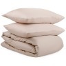 Комплект постельного белья полутораспальный из сатина бежевого цвета из коллекции essential (70508)
