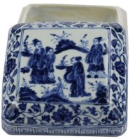 Шкатулка RZHL05-C, фарфор, blue/white, ROOMERS FURNITURE