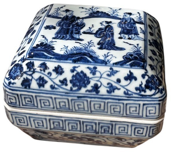 Шкатулка RZHL05-C, фарфор, blue/white, ROOMERS FURNITURE