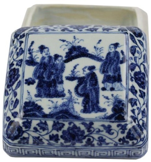 Шкатулка RZHL05-C, фарфор, blue/white, ROOMERS FURNITURE