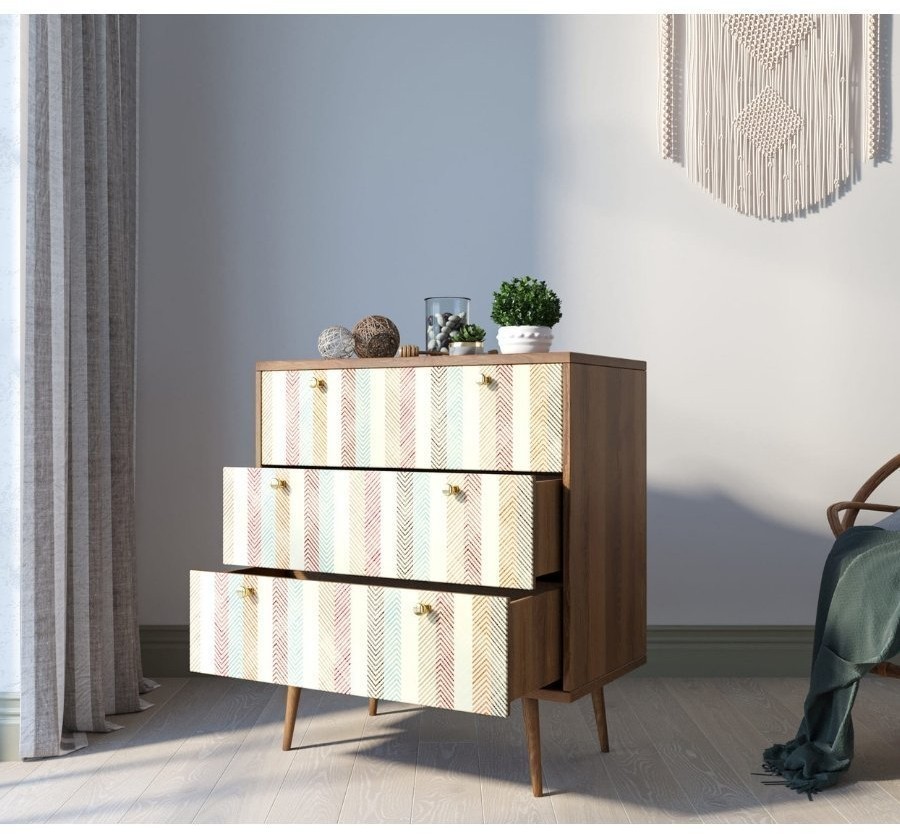 Комод Berber три ящика 45 принт арт BB40/Print_45-ET