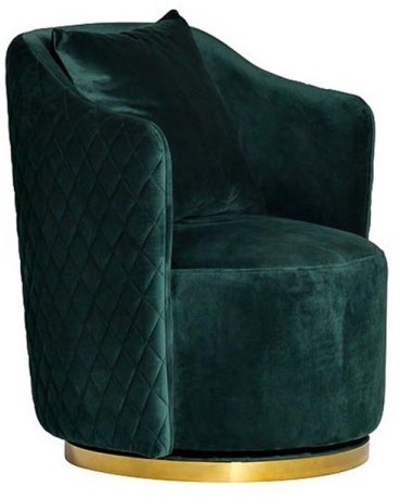 Кресло вращающееся, велюр зеленый 73*72*82см (TT-00001479)