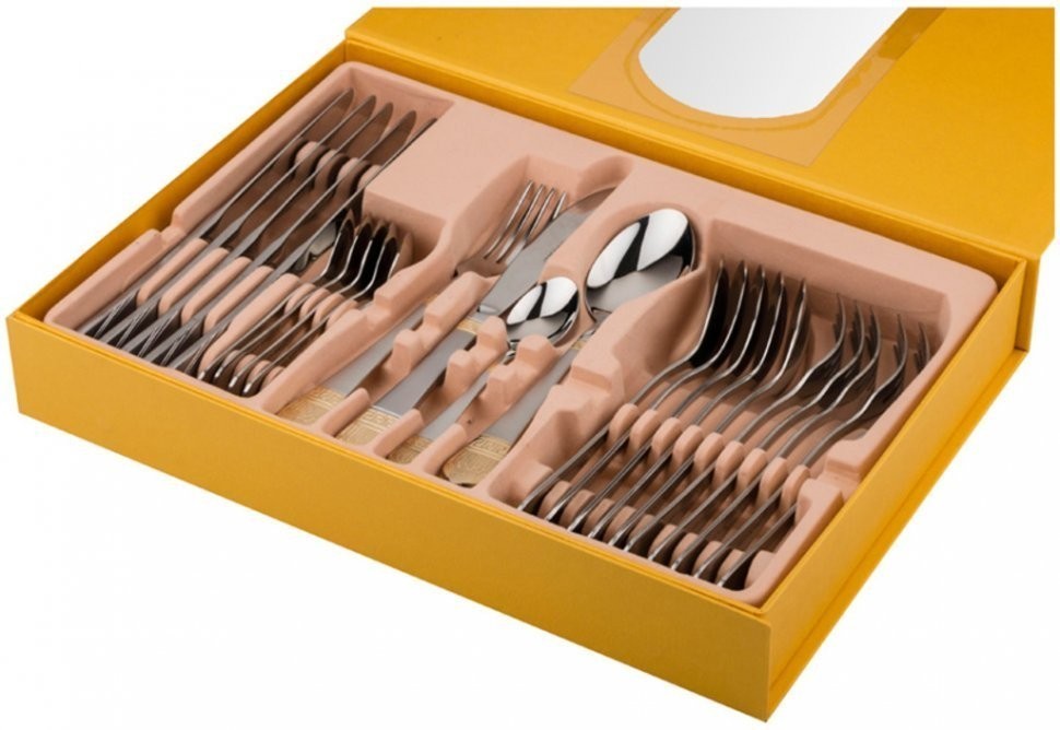 Набор столовых приборов на 6 персон 24 пр. серия миандр Agness (922-100)