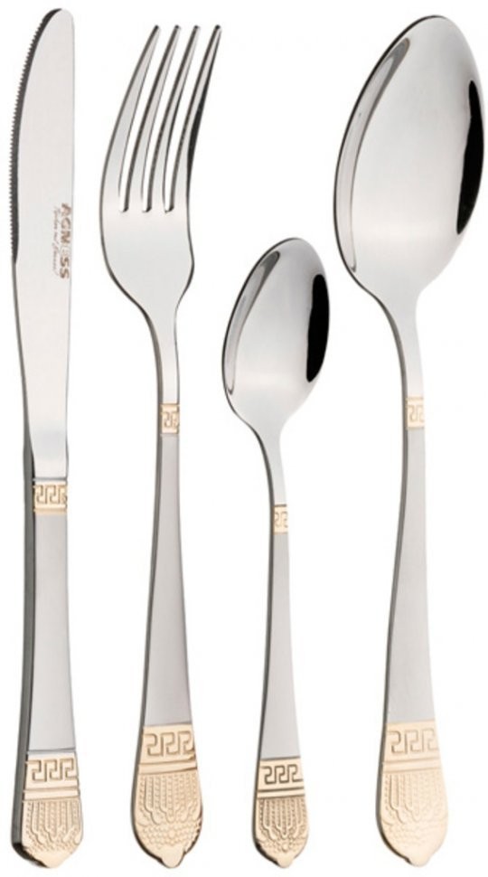 Набор столовых приборов на 6 персон 24 пр. серия миандр Agness (922-100)