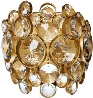 Бра Lustro латунь/стекло прозрачное 22*13*h22см (TT-00007578)