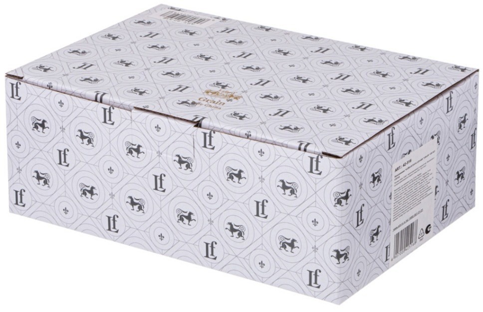 Чайная пара lefard "grain" 220 мл серая (42-516)