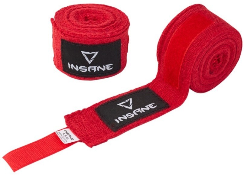 Бинт боксеркий INSANE CRUSHER, хлопок, красный, 3,5 м (2114217)