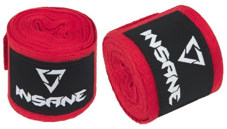 Бинт боксеркий INSANE CRUSHER, хлопок, красный, 3,5 м (2114217)