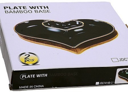 Менажница Сердце 2 секции с подставкой LORAINE (12088)