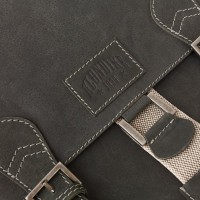 Портфель KLONDIKE Native, натуральная кожа в черном цвете, 38 х 14 х 33 см (55828)