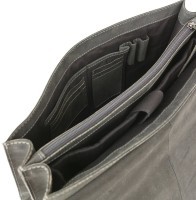 Портфель KLONDIKE Native, натуральная кожа в черном цвете, 38 х 14 х 33 см (55828)