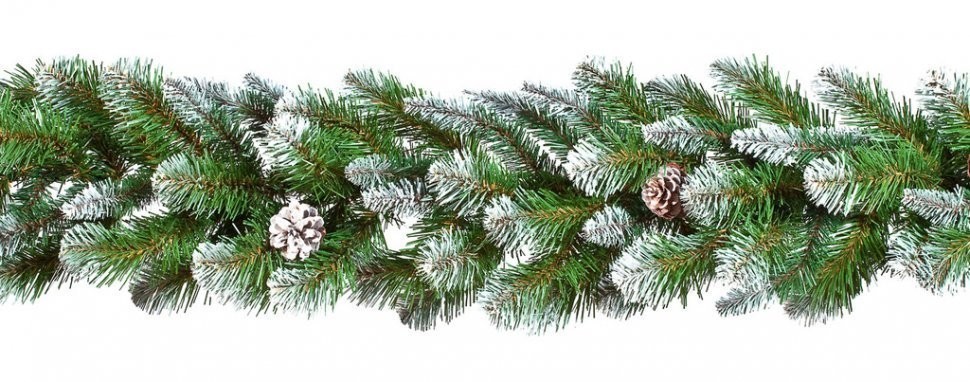 Triumph Tree декор гирлянда императрица с шишками 180*30 см заснеженная