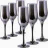 Набор бокалов для шампанского из 6 шт 200 мл Сияющий графит (GR160-06)