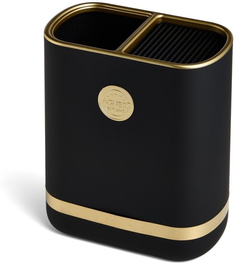 Набор agness из 11пр: 5 ножей,подставка,половник,ложка,лопатка,шумовка,ложка для спагетти (671-221)