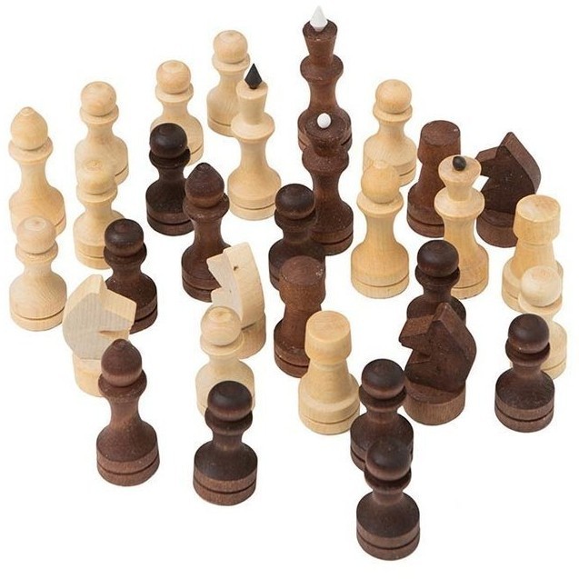 Шахматные фигуры обиходные парафинированные (Орлов) (32489)
