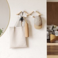 Вешалка настенная montage, 6 крючков, натуральное дерево/белая (79151)