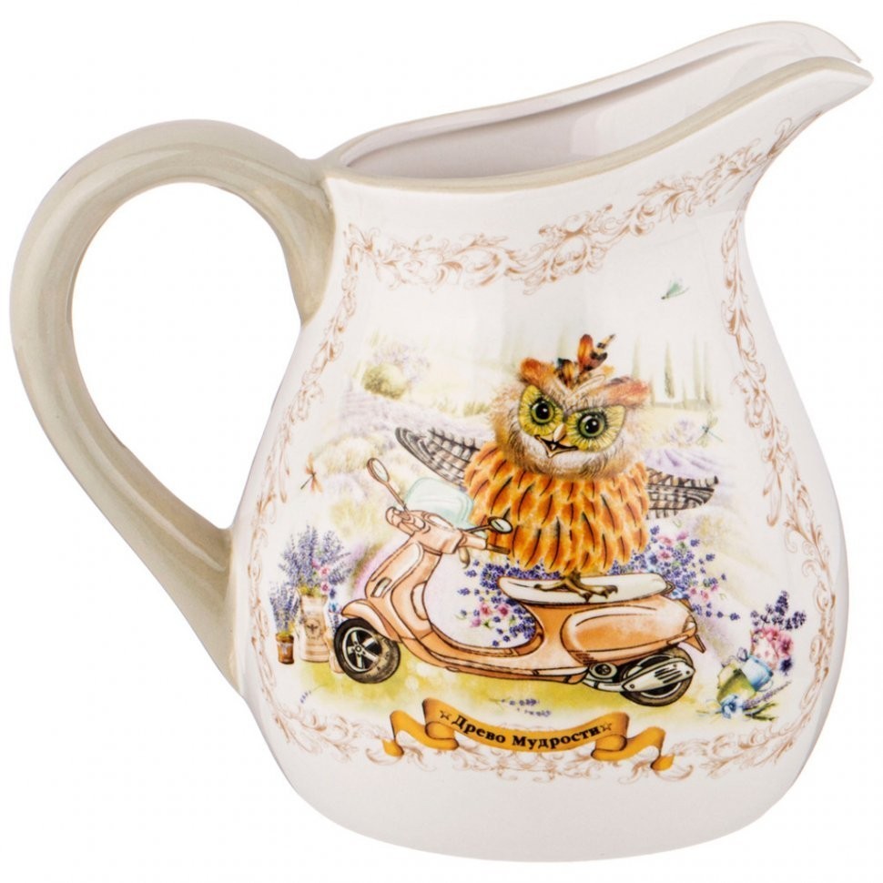 Кувшин "дерево мудрости" 18*13 см. высота=16,5 см. / 1150 мл. Agness (358-1875)
