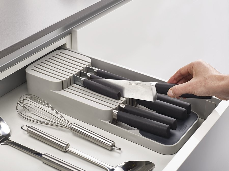 Органайзер для ножей drawerstore, серый (58092)