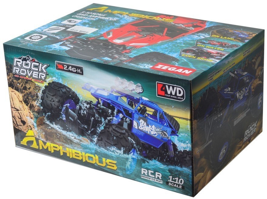 Радиоуправляемый красный краулер амфибия (2 АКБ 7.4В, свет, 1:10) (C1201W-RED-V2)