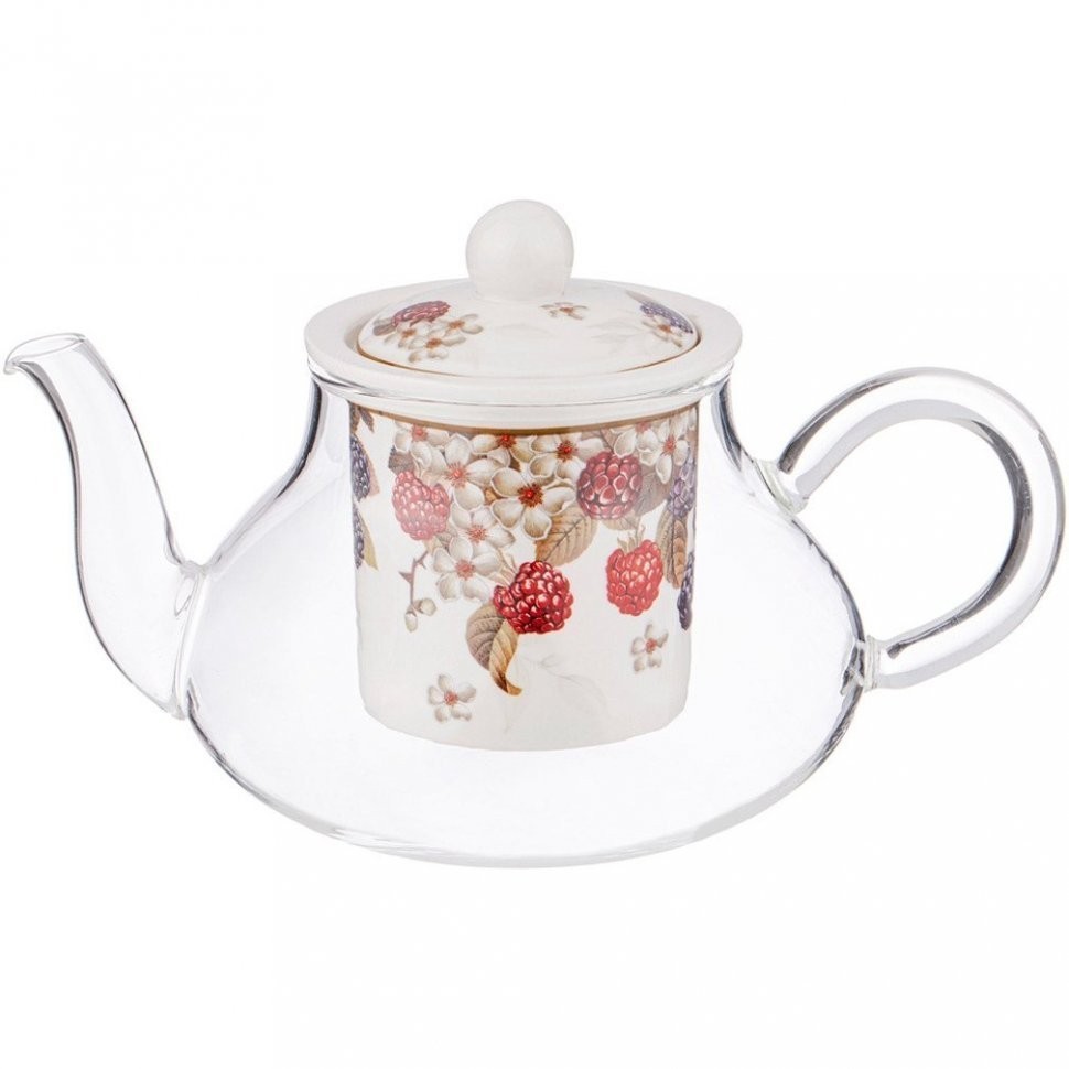 Чайник стеклянный lefard "ежевика" 500 мл (104-866)