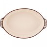 Блюдо для запекания и выпечки овальное 32,5*22*8 см бежевое Agness (777-051)