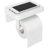 Держатель для туалетной бумаги с полочкой flex, белый (68075)