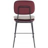 Стул полубарный с контрастным кантом pea, велюр, бордовый/бежевый (77098)