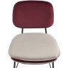 Стул полубарный с контрастным кантом pea, велюр, бордовый/бежевый (77098)