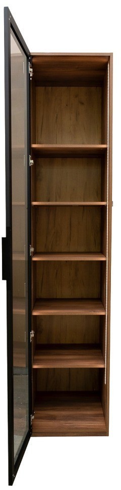 Шкаф Alto пенал c полками,цвет дуб Барокко, дверце стекло 50*57*228.5см (TT-00012803)