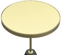 Столик кофейный kaya, D40,8 см, золотистый/зеленый (76065)