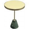 Столик кофейный kaya, D40,8 см, золотистый/зеленый (76065)