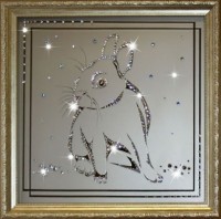 Картина Кролик с кристаллами Swarovski (1186)