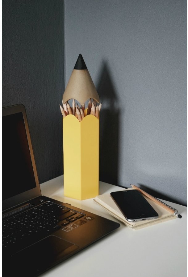 Подставка для карандашей dinsor, желтая (59869)