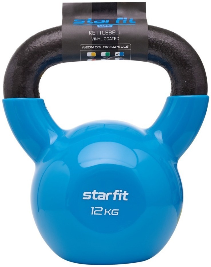 Гиря виниловая Starfit DB-401, 12 кг, синий (2103601)