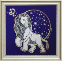 Картина Звездный Лев с кристаллами Swarovski (1737)