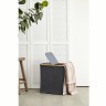 Корзина для белья с двумя отделениями neat twin, 53,5х33х53 см, серая (77874)