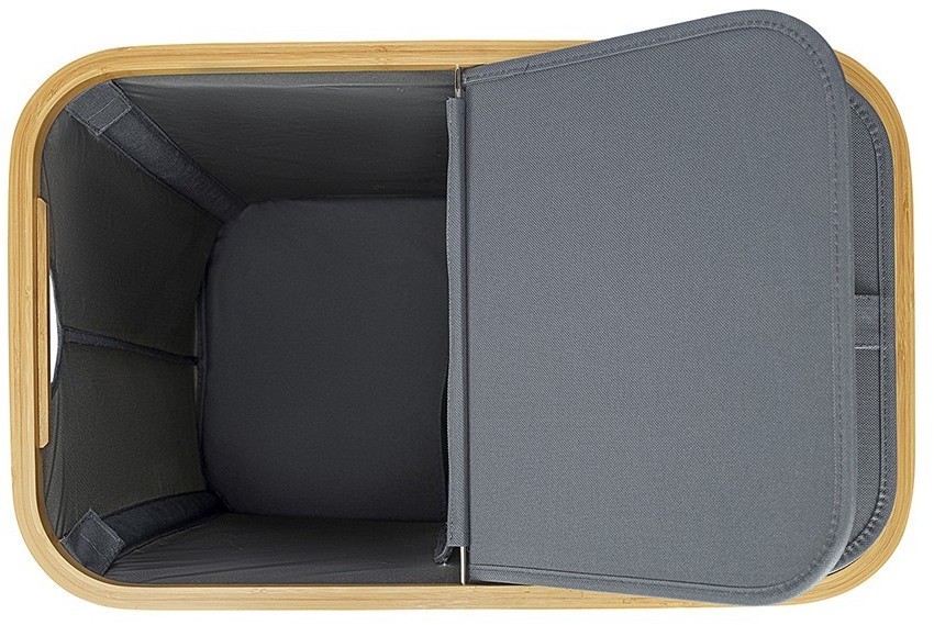 Корзина для белья с двумя отделениями neat twin, 53,5х33х53 см, серая (77874)